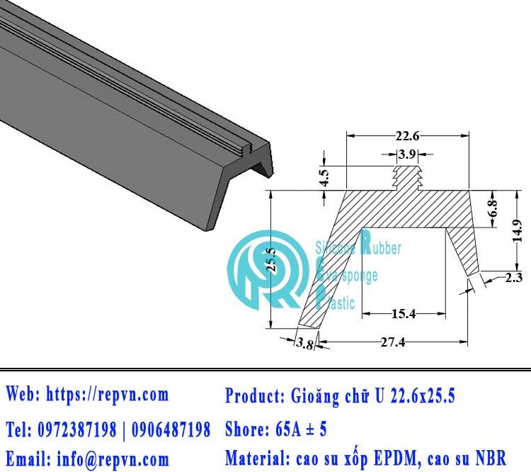 ron xop EPDM tron phi 4.5mm min