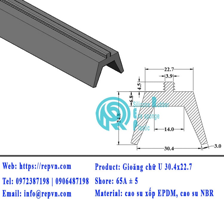 ron xop EPDM tron phi 5.0mm min