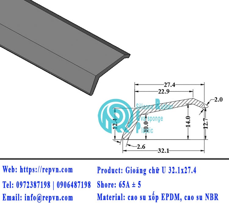 ron xop EPDM tron phi 5.5mm min