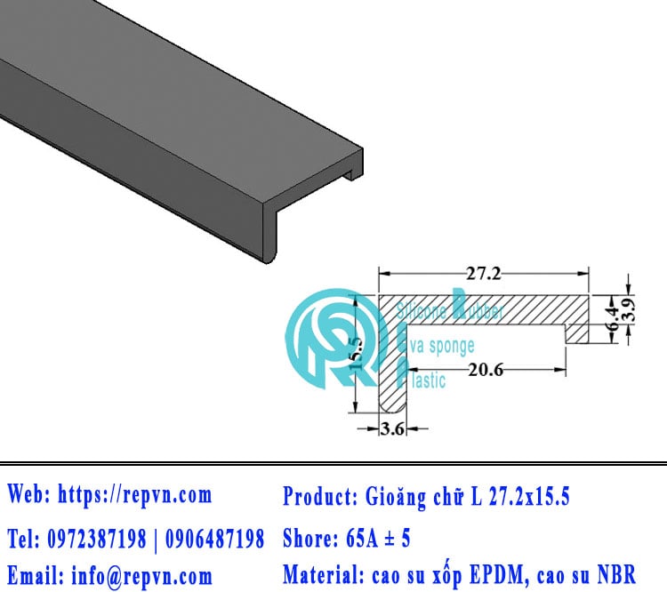 ron xop EPDM tron phi 6.5mm min