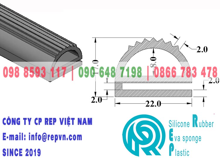 Ron cao su silicon chữ E 22x17x2