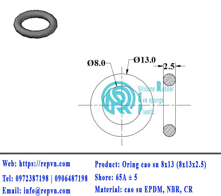 oring cao su 8x13x2.5 min